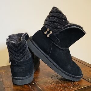 UGG Black Shearling Ankle Boots